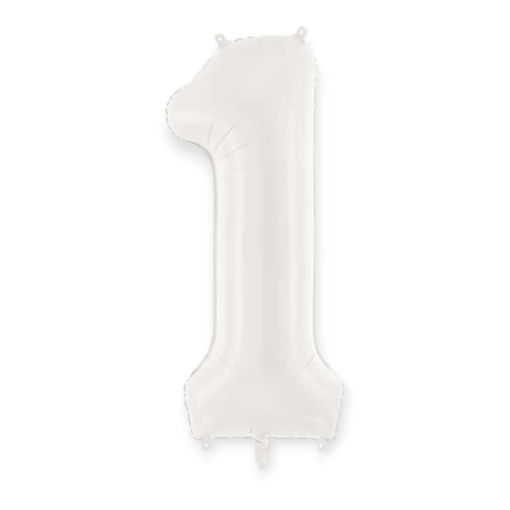 Picture of FOIL BALLOON NUMBER 1 WHITE